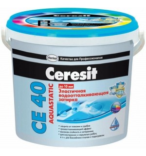Затирка Ceresit 2кг серебристо-серая СЕ40 цементная влагостойкая морозостойкая