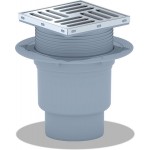 Трап вертик. d 110 нерж. решетка 150*150 СУХОЙ затвор TQ1712 Ани Пласт