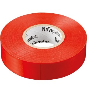 Изолента ПВХ красная 19мм*20м NAVIGATOR