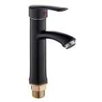 Смеситель для умыв. aQuaDv 420-04 излив 10см,карт 40мм,черный,гайка