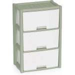 Комод пластм. 3-х секц. Колорит зеленый/1 М9040