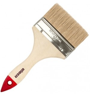 Кисть флейцевая 100мм натур.щетина дер.рукоятка Бибер/12шт/Эконом/