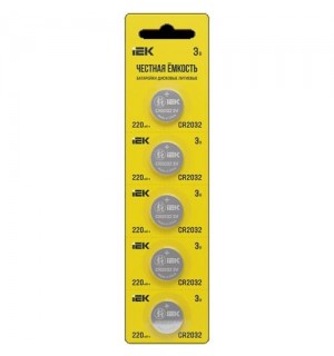 Батарейка IEK CR2032 (блистер 5шт)