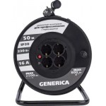 Удлинитель на кат. 4*50м 2Р+РЕ УК50 GENERICA