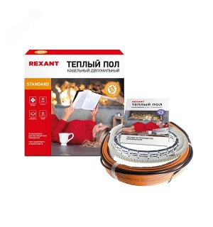 Теплый пол RND-20-300 REXANT 300Вт/20м/S обогрева м2:1,3-2,6 двух жильный Теплый пол RND-20-300 REXANT 300Вт/20м/S обогрева м2:1,3-2,6 двух жильный