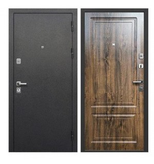 Дверь мет. Толстяк Букле (960R) правая черный Грецкий орех