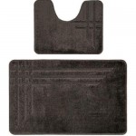 Коврик для ванной 2шт 60*100 см серый LINEA 277