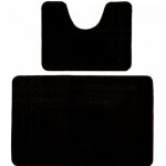 Коврик для ванной 2шт 60*100 см черный LINEA 307