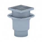 Трап вертик. d 110 нерж. решетка 150*150 гидро затвор АНИ ТА1712