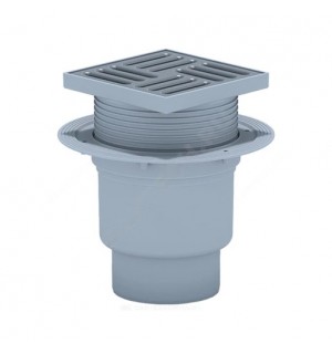 Трап вертик. d 110 нерж. решетка 150*150 гидро затвор АНИ ТА1712