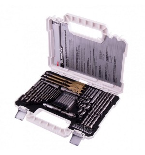Набор сверл по бетону/металлу/дереву 1-6,5мм ц/х + биты 20шт 50 предметов MATRIX