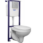 Инсталляция Alkaplast 4 в 1 ПЭК Альфа комф (хром кнопка.монт.рама,унитаз подв,сид.микр)SANTERI