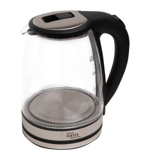 Чайник 2,0л. OASIS K-8GS 2кВт диск стекло