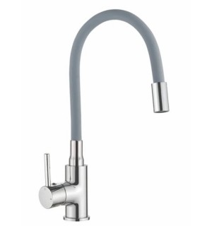 Смеситель для кухни V848899-9 силик излив 35мм Серый хром