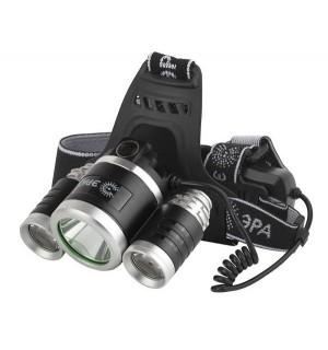 Фонарь налобный аккум GA-809 8Вт 3SMD CREE High Power HeadLamp алюм Эра Б0056111