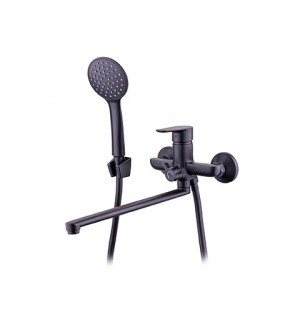 Смеситель для ванны RUSANT картридж d35,излив L-образный 30см,черный(латунь)