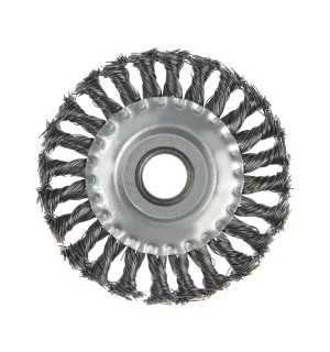 Щетка для УШМ, 125 мм, металл крученая проволока плоская ЛОМ