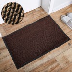 Коврик влаговпитывающ.ПВХ 60*90  АНТИПЫЛЬ коричн/черн 050