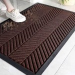 Коврик влаговпитывающ.ПВХ 60*90  ЕЛОЧКА коричневый 040