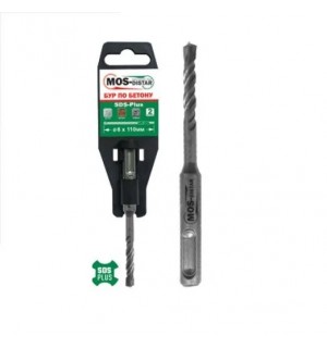 Бур по бетону  и кирпичу 2кромки 8*60/110 SDS-Plus MOS-DISTAR