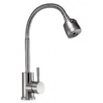 Смеситель д/кухни АМУР  с гибким гусаком,однорычажный,карт 35мм,гайка BY 2020-В2