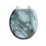 Сиденье для унитаза мягкое FP Мрамор бирюз 6107