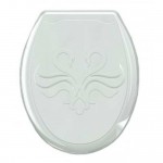 Сиденье для унитаза пласт Лебеди белый