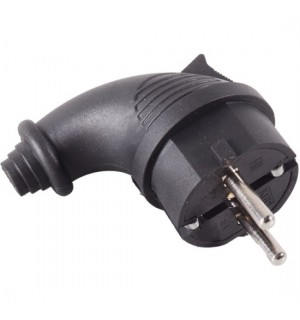 Вилка эл. с/з угловая.каучук  16А IP44 250В Вихрь