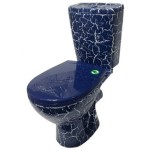 Унитаз-компакт Соло Синий кракелюр выпуск гориз. Rosa (КСФ)