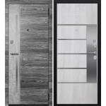 Дверь мет. ЛИРА толщ 106мм, мин вата букле серый Имидж ясень ривьера 970L левая