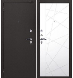 Дверь мет. ПРАКТИК 2 толщ 80мм, мин вата букле серый ХЬЮСТОН софт милк 970L левая