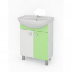 Тумба+умыв. Домино Фисташка 55*85*30см.+ умыв Уют 55/Эрика55