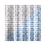 Шторка для ванной REVA 180*1802см 12колец клетка Рыжий Кот