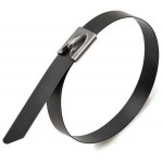 Стяжка стальная 4,6*350мм черный СКС-П с полимерным покрытием 100шт