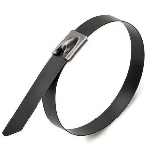 Стяжка стальная 4,6*350мм черный СКС-П с полимерным покрытием 100шт