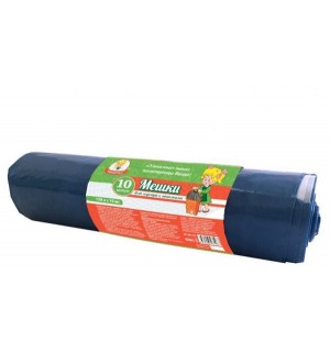 Мешки для мусора 120л 10 шт 35мк Умничка с завязками/20