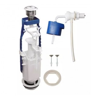 Комплект арматуры АБ-77.56.14,3 боковая 2-ая кнопка хром (Псков)