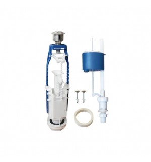 Комплект арматуры АБ-77,55,14,3 (А105.57.14.3) нижняя, Хром  2-ая кнопка (Псков)