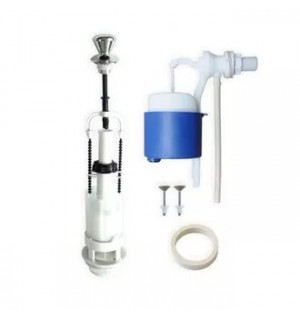 Комплект арматуры АБ-110.56.14,3 боковая,кнопка хром шток.клапан(Псков)