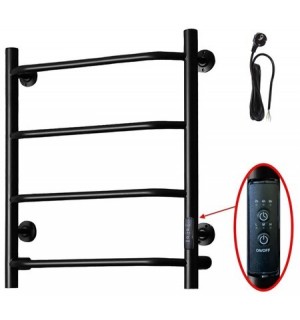 Полотенцесушитель ЭЛЕКТРИЧЕСКИЙ Верди  Пэк1 60*50 30мм черный муар с выкл Данимакс