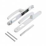 Ручка для узкопроф.дверей,белая с пружин м/о 85 РФ 85.25.02.9016 под пальчики БУЛАТ планка 234