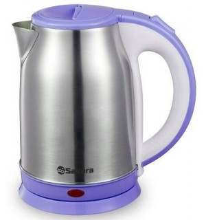Чайник 1,8л. SA-2147Р диск нерж+фиолет