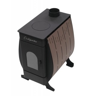 Печь отопительная С-9,кожух-нерж.сталь,дверца со стеклом