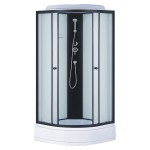 Душевая Кабина LORANTO CS-881EC26TM/W-90 (90*90*215) мат стекло черн профиль,сред.под26см