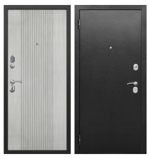 Дверь мет. NOVA (860R) правая серебро белый ясень