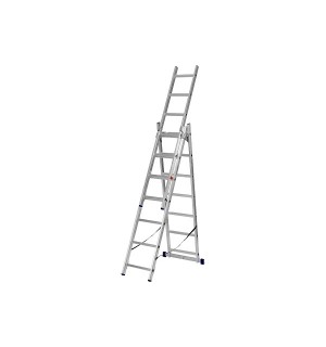 Лестница 3-х секционная алюминиевая 3*7ст СИБРТЕХ (3,6м)