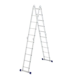 Лестница шарнирная алюмин 4*5 Россия СИБРТЕХ (6,3м)