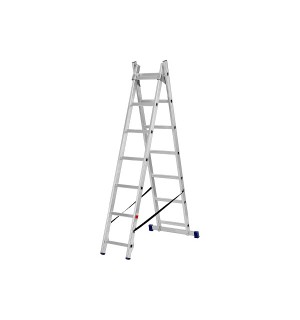 Лестница 2-х секционная алюминиевая  2*7ст СИБРТЕХ (3,6м)
