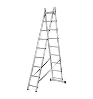 Лестница 2-х секционная алюминиевая  2*9ст СИБРТЕХ (4,7м)