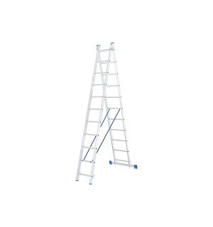 Лестница 2-х секционная алюминиевая  2*11ст СИБРТЕХ (5,55м)